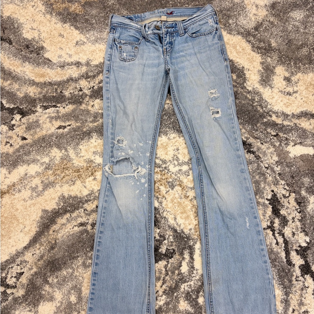 Hollister Light Blue Distressed Women Jeans